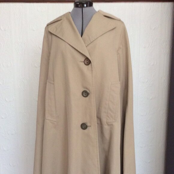 1960's rain cape, lined with faux fur interior, trench mac - Picture 1 of 4